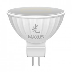 Светодиодная лампа Maxus LED-401-01 MR16 5W 3000K 220V GU5.3 АР